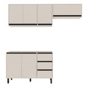 Ver imagem 2 de Cozinha Completa Koya 6 Portas 3 Gavetas 40250027 Creme - Politorno