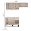 Ver imagem 4 de Cozinha Completa Koya 6 Portas 3 Gavetas 40250027 Creme - Politorno