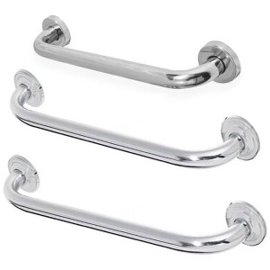 Barra Alça de Apoio Kit 30cm 40cm 50cm Box Banheiro Segurança Suporte Anti Queda Evita Acidentes Ace