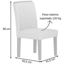 Ver imagem 2 de Conjunto 2 Cadeiras de Jantar Jade Linho Cinza Pés em Madeira Leifer Móveis