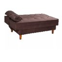 Ver imagem 2 de Sofá-Cama Casal 3 Lugares Retrátil em Veludo Macio Espuma D26 Certificada Inmetro para Sala de Estar