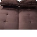 Ver imagem 3 de Sofá-Cama Casal 3 Lugares Retrátil em Veludo Macio Espuma D26 Certificada Inmetro para Sala de Estar