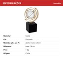 Ver imagem 6 de Escultura Decorativa de Metal Dourado 23x15x15cm Estátua Enfeite Sala Estante