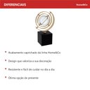Ver mais imagens de Escultura Decorativa de Metal Dourado 23x15x15cm Estátua Enfeite Sala Estante