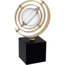 Ver imagem 1 de Escultura Decorativa de Metal Dourado 23x15x15cm Estátua Enfeite Sala Estante