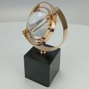 Ver imagem 5 de Escultura Decorativa de Metal Dourado 23x15x15cm Estátua Enfeite Sala Estante