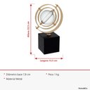 Ver imagem 7 de Escultura Decorativa de Metal Dourado 23x15x15cm Estátua Enfeite Sala Estante