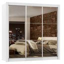 Ver imagem 3 de Guarda Roupa Casal Madesa Lyon Plus 3 Portas de Correr de Espelho