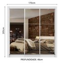Ver imagem 4 de Guarda Roupa Casal Madesa Lyon Plus 3 Portas de Correr de Espelho