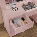 Ver imagem 6 de Penteadeira Camarim 9 Gavetas Classica Mila New C/led - Espelho - Gaveta Maquiagem - Rose