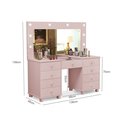 Ver mais imagens de Penteadeira Camarim 9 Gavetas Classica Mila New C/led - Espelho - Gaveta Maquiagem - Rose