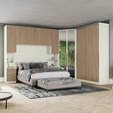 Ver imagem 2 de Quarto Modulado Casal 5 Peças Seletto Areia/jequitibá