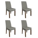Ver imagem 1 de Kit 4 Cadeiras de Jantar 4255 Rustic/silver Madesa