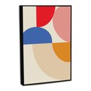 Ver imagem 1 de Quadro Decorativo Geométrico Colorido Abstrato com Moldura Filete