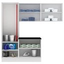 Ver imagem 4 de Kit Área de Serviço Madesa Acordes 100% Mdf com Armário, Balcão e Torre - Portas Branco