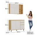 Ver imagem 5 de Cozinha Compacta 100 Mdf 2 Peças com Tampo 120cm Aura Luciane Móveis