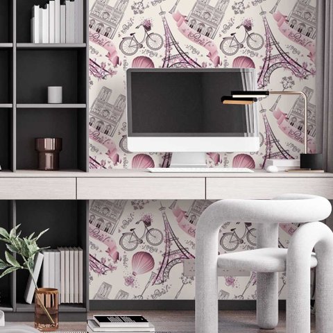 Papel de Parede Casual Maravilhas de Paris Gh Papel de Parede 2,2m