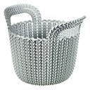 Ver imagem 1 de Cesto Organizador Knit Trançado Redondo 3 Litros Cinza Keter