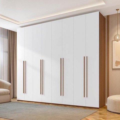 Guarda Roupa Casal 8 Portas 6 Gavetas Freijo Branco Brasil Yescasa