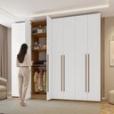Ver mais imagens de Guarda Roupa Casal 8 Portas 6 Gavetas Freijo Branco Brasil Yescasa