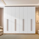 Ver imagem 7 de Guarda Roupa Casal 8 Portas 6 Gavetas Freijo Branco Brasil Yescasa