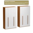Ver imagem 6 de Guarda Roupa Casal 8 Portas 6 Gavetas Freijo Branco Brasil Yescasa