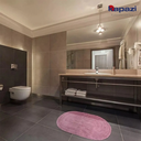 Ver imagem 4 de Tapete Banheiro Oval 40x60 Kapazi Lavável Algodão Rosa Claro