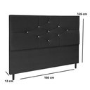 Ver imagem 6 de Cabeceira Cama Box Queen 160cm Camboriú Suede Preto e Frame