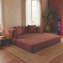 Ver imagem 5 de Sofá Cama Muna 1,88m Xpand Tech Tecido Bouclê Marrom Cama Inbox