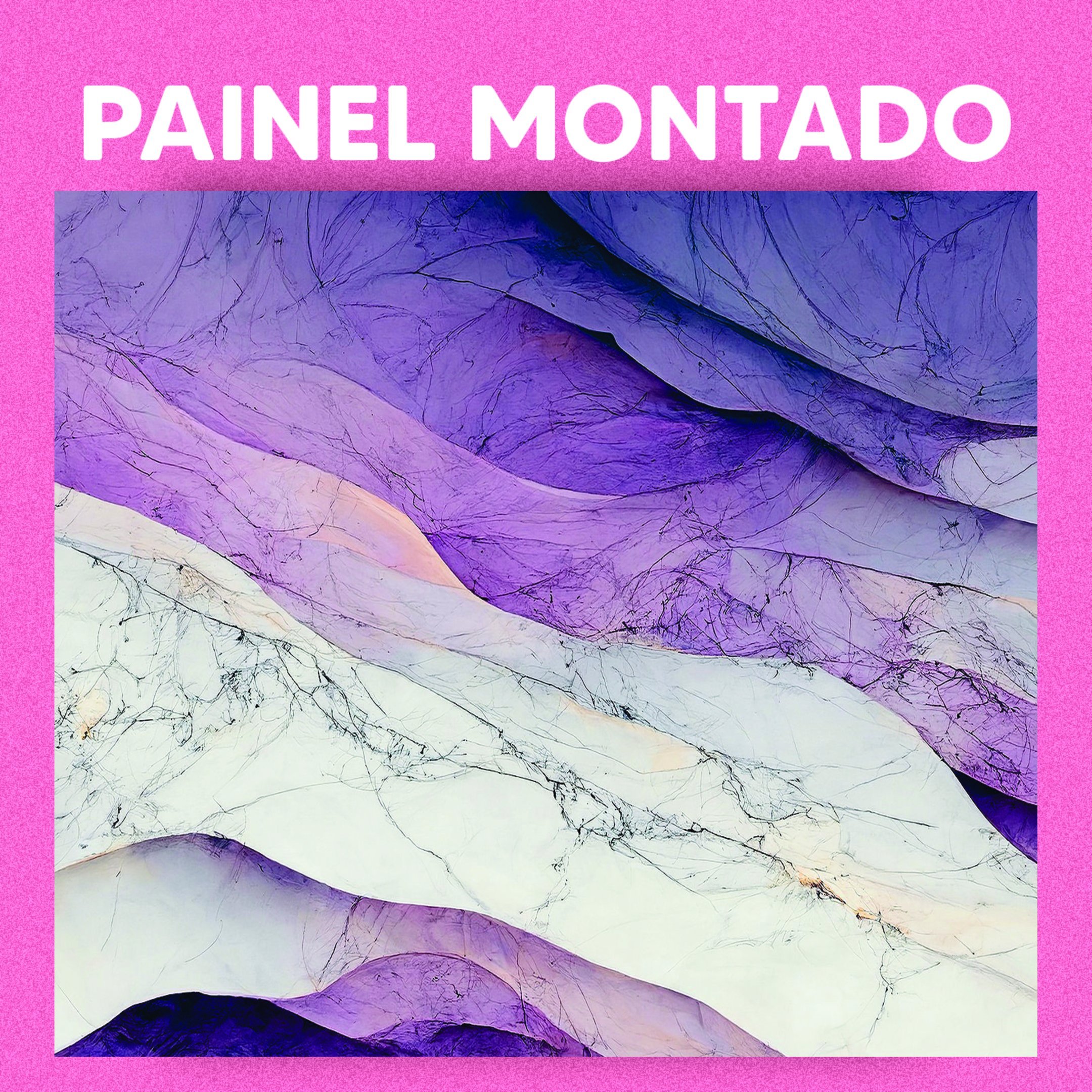 Papel de Parede Painel 3D Mármore Branco e Roxo 3M Viníl Revestimento Pedra Requinte Auto Colante - 2