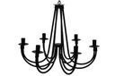 Ver imagem 1 de Lustre Luminária Ferro Teto 6 Braços Duplo Pendente Artesanal Tipo Candelabro