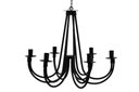 Ver imagem 3 de Lustre Luminária Ferro Teto 6 Braços Duplo Pendente Artesanal Tipo Candelabro