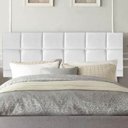 Ver imagem 1 de Painel Estofado Luxo Espanha 90cm Solteiro para Cama Box Corino Branco - Gat Magazine