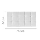 Ver imagem 2 de Painel Estofado Luxo Espanha 90cm Solteiro para Cama Box Corino Branco - Gat Magazine