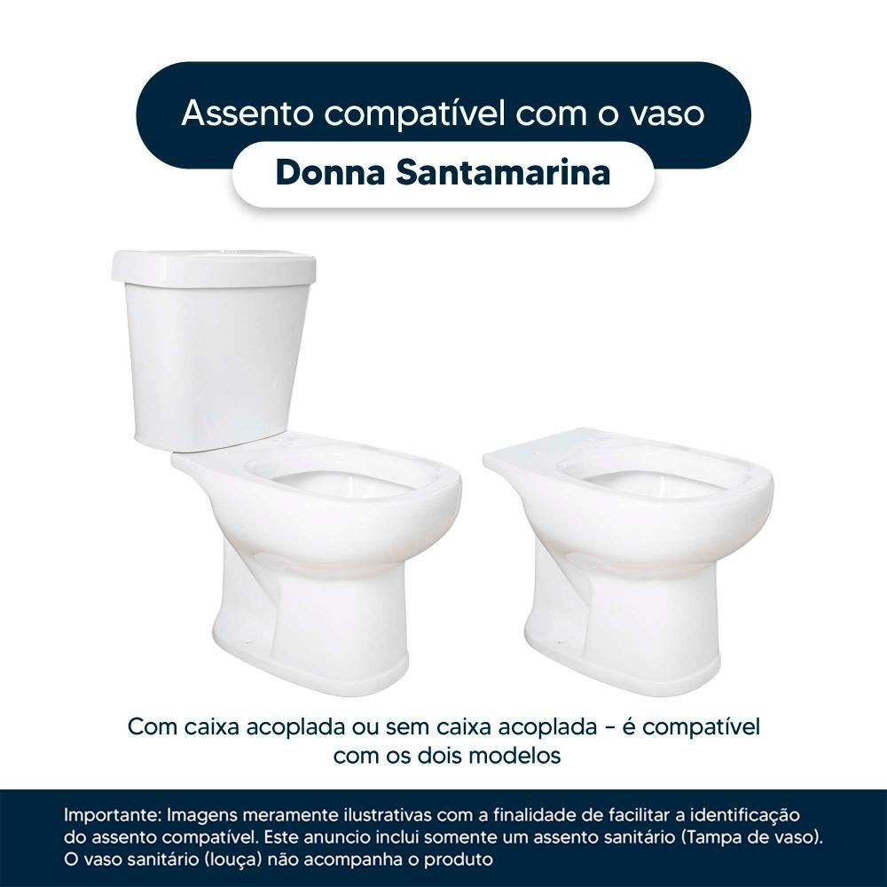 Tampa de Vaso Sanitário Donna Ocre para Louça Santamarina - 4