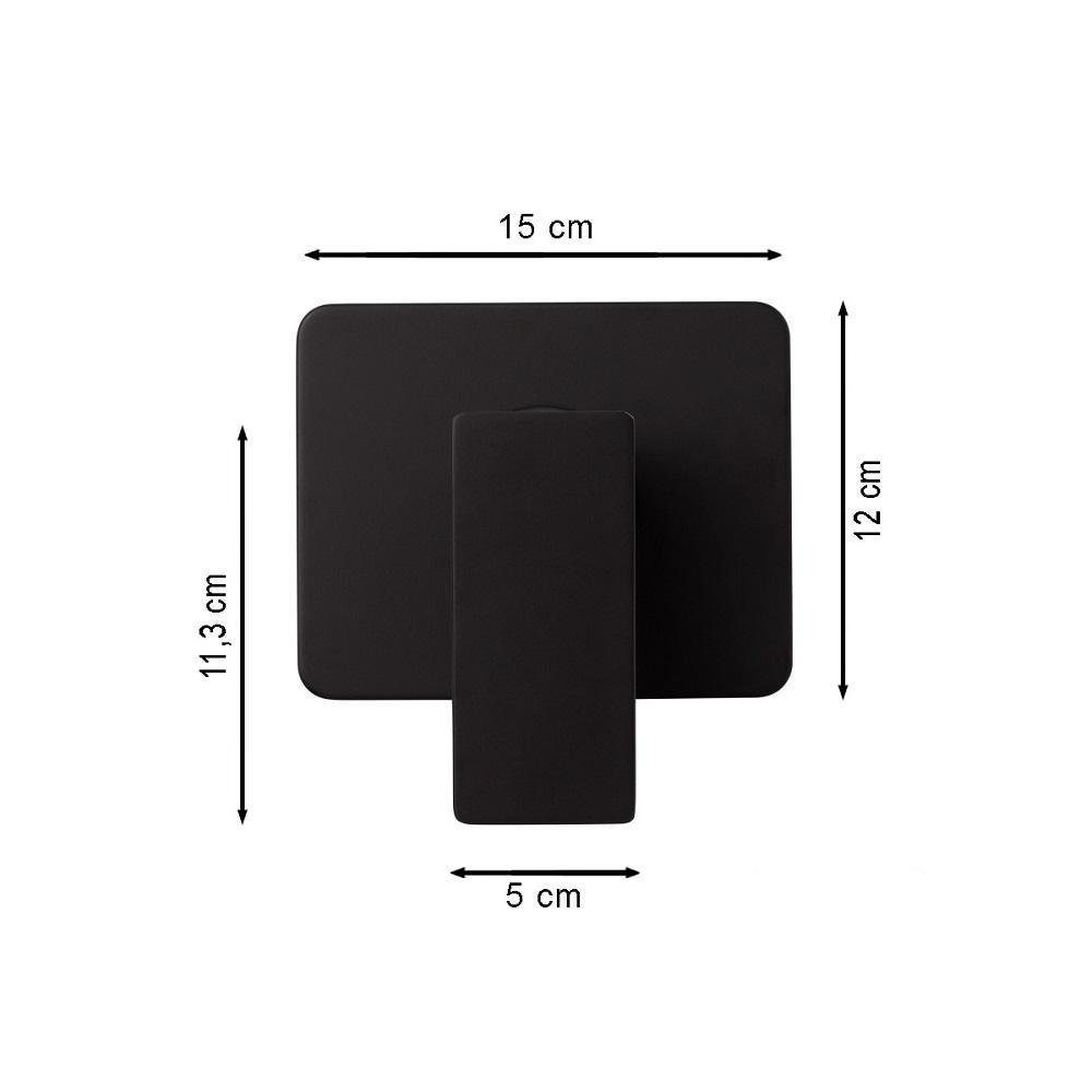 Kit Ducha Quadrada Preto Inox 20x20 Parede Padrão Docol - 9