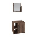 Ver imagem 1 de Conjunto Balcão e Espelheira Soft 500 Perffect Acetinado Nogal