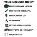 Ver imagem 2 de Mangueira De Jardim 30m Metros Reforçada Trançada + Torneira Reforçada + Suporte + Fita Veda Rosca |