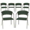 Ver imagem 1 de 6 Cadeiras Atenas Tricô Náutico e Alumínio com Proteção Uv para Varanda, Cozinha, Área, Jardim - Pin