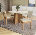 Ver imagem 1 de Mesa Lótus com Tampo e 4 Cadeiras Luna