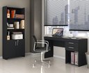Ver imagem 1 de Escritório Compacto 2 Peças Office Preto Tx Notável Móveis