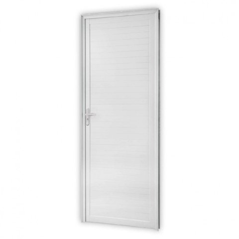 Porta de Aluminio Lambri 210x80cm Linha Project MGM Abertura Direita Branco