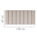 Ver imagem 2 de Painel Estofada Carla 195cm King Size para Cama Box Quarto Corino Bege - Gat Magazine