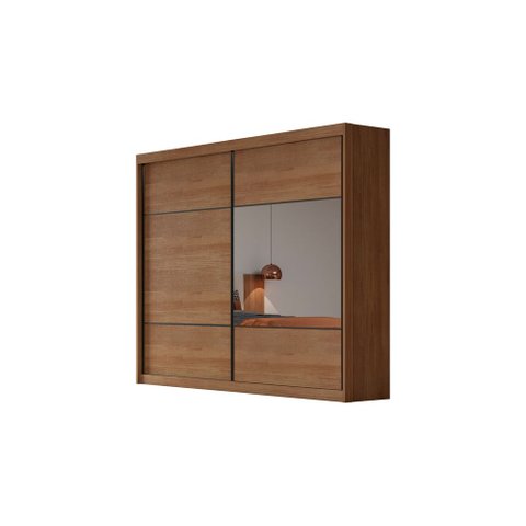 Guarda Roupa Brusque com Espelho 4 Gavetas Nh Rei de Casa Cumaru