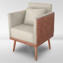 Ver imagem 3 de Cadeira Poltrona para Sala Quarto Confortável e Reforçada Sofia:bege
