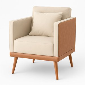 Cadeira Poltrona para Sala Quarto Confortável e Reforçada:bege