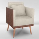 Ver imagem 5 de Cadeira Poltrona para Sala Quarto Confortável e Reforçada Sofia:bege