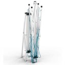 Ver imagem 2 de Varal de Chão Aço Carbono Retrátil Giratório Reforçado 5 Cordas Durável Varal Sul