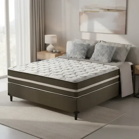 Cama Box com Colchão de Molas Ensacadas Classic Viúva 128cm