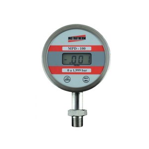 Manômetro Digital Rosca 1/2 Npt Escala 0 A 1,999 Resolução 0,001 Bar Mpd-100
